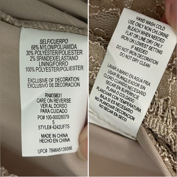 Sequin Hearts | NWT Champagne Lace Gown - Picture 16 of 17